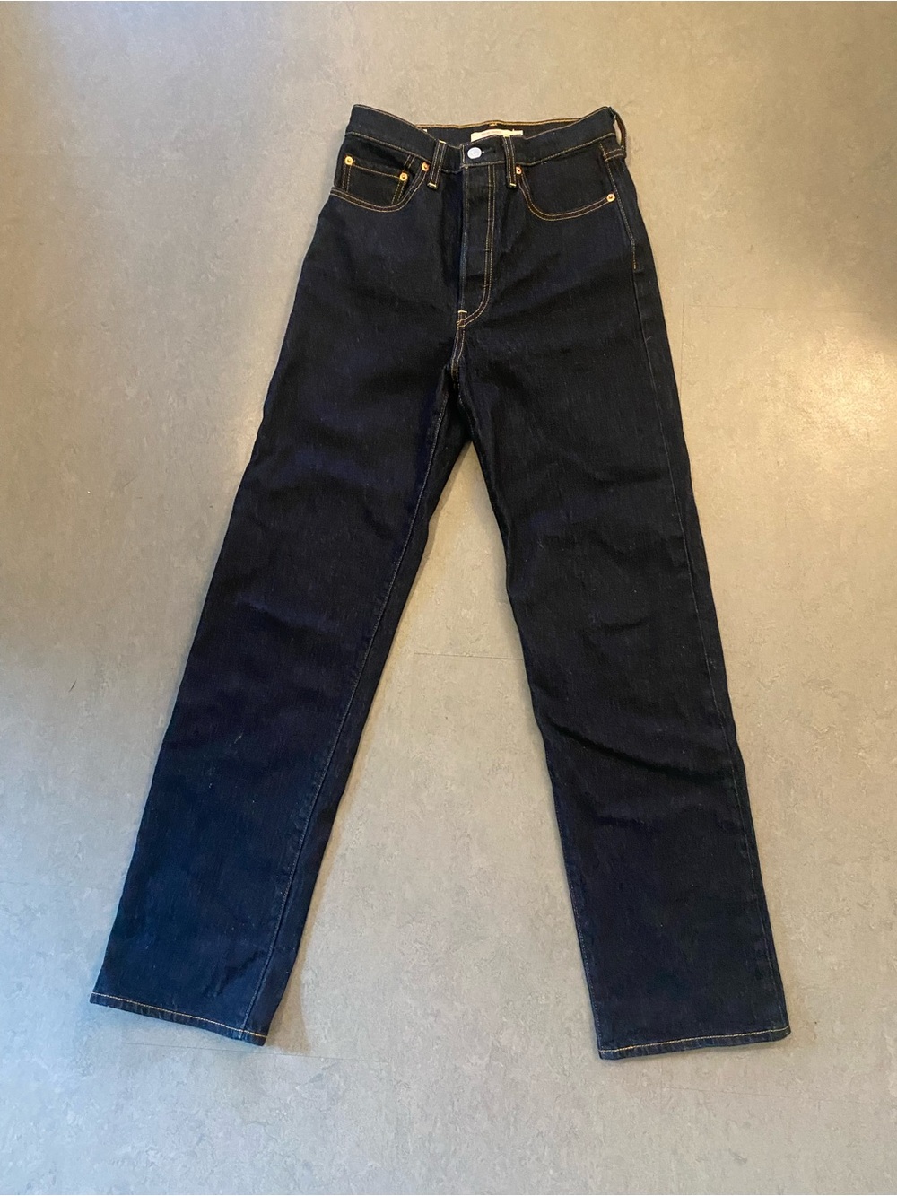 Levi's Women's Straight-Leg Dark Blue Denim Jeans